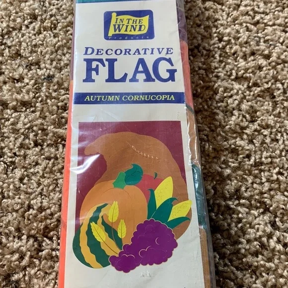 AUTUMN/FLAG CORNUCOPIA FLAG - Picture 1 of 5
